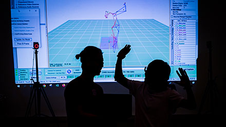 Students interact with robots and imaging software to help better understand the relationships between computers and humans. The Human-Systems engineering lab research aims to improve human safety through human movement measurement and deep learning