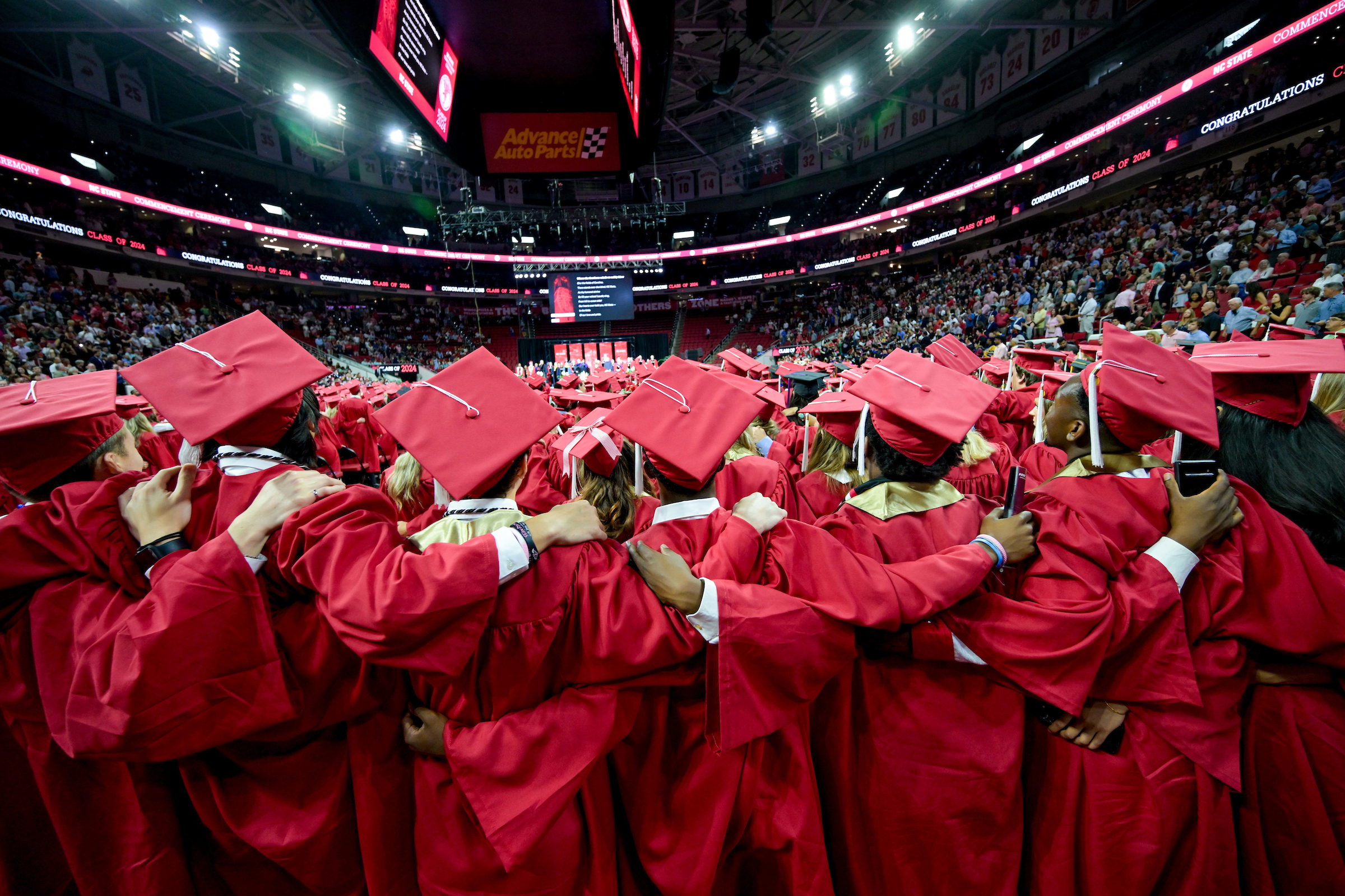 Students, family, faculty and staff celebrate the 2024 spring Commencement ceremonies. Photo by Becky Kirkland.