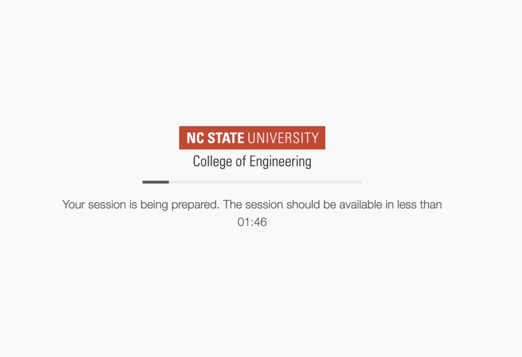 Desktop loading screen with countdown