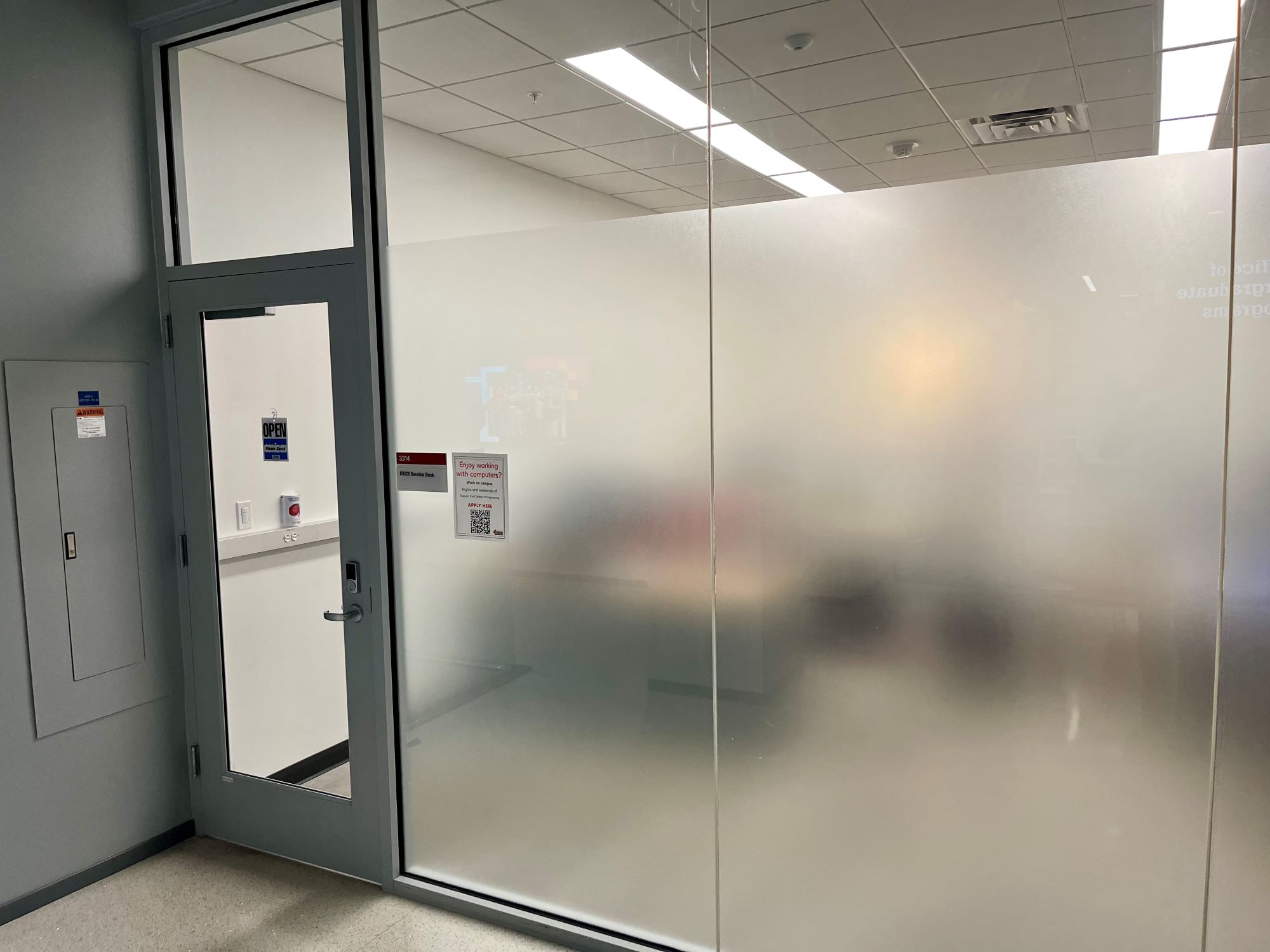 Photograph of Service Desk Location in Fitts-Woolard Hall